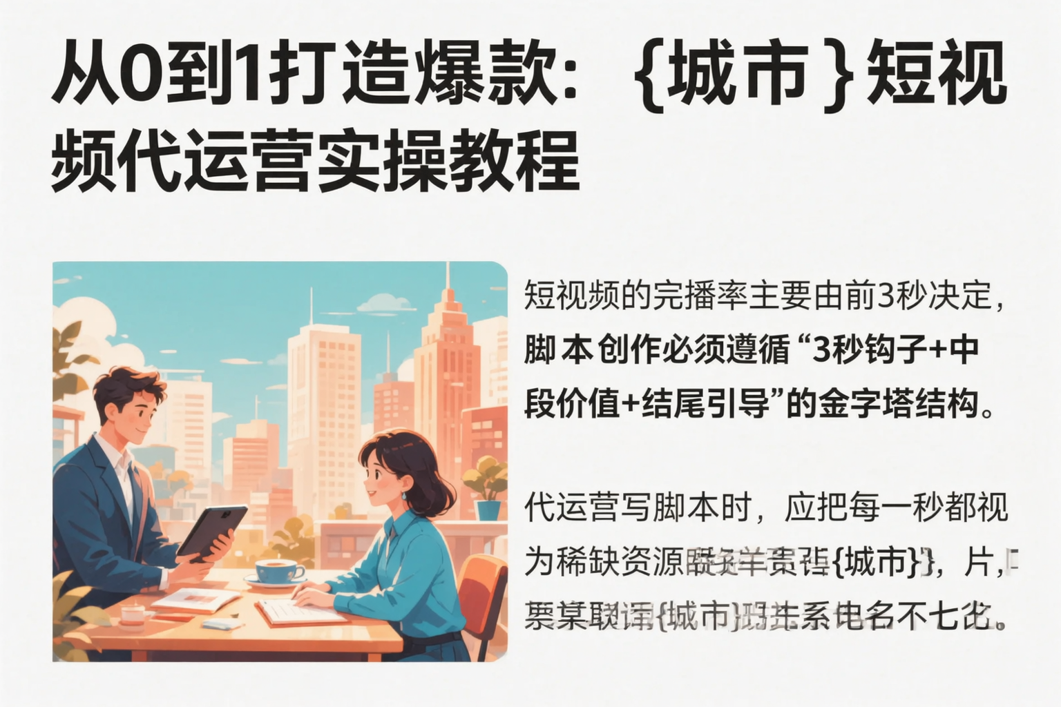 从0到1打造爆款：濮阳短视频代运营实操教程