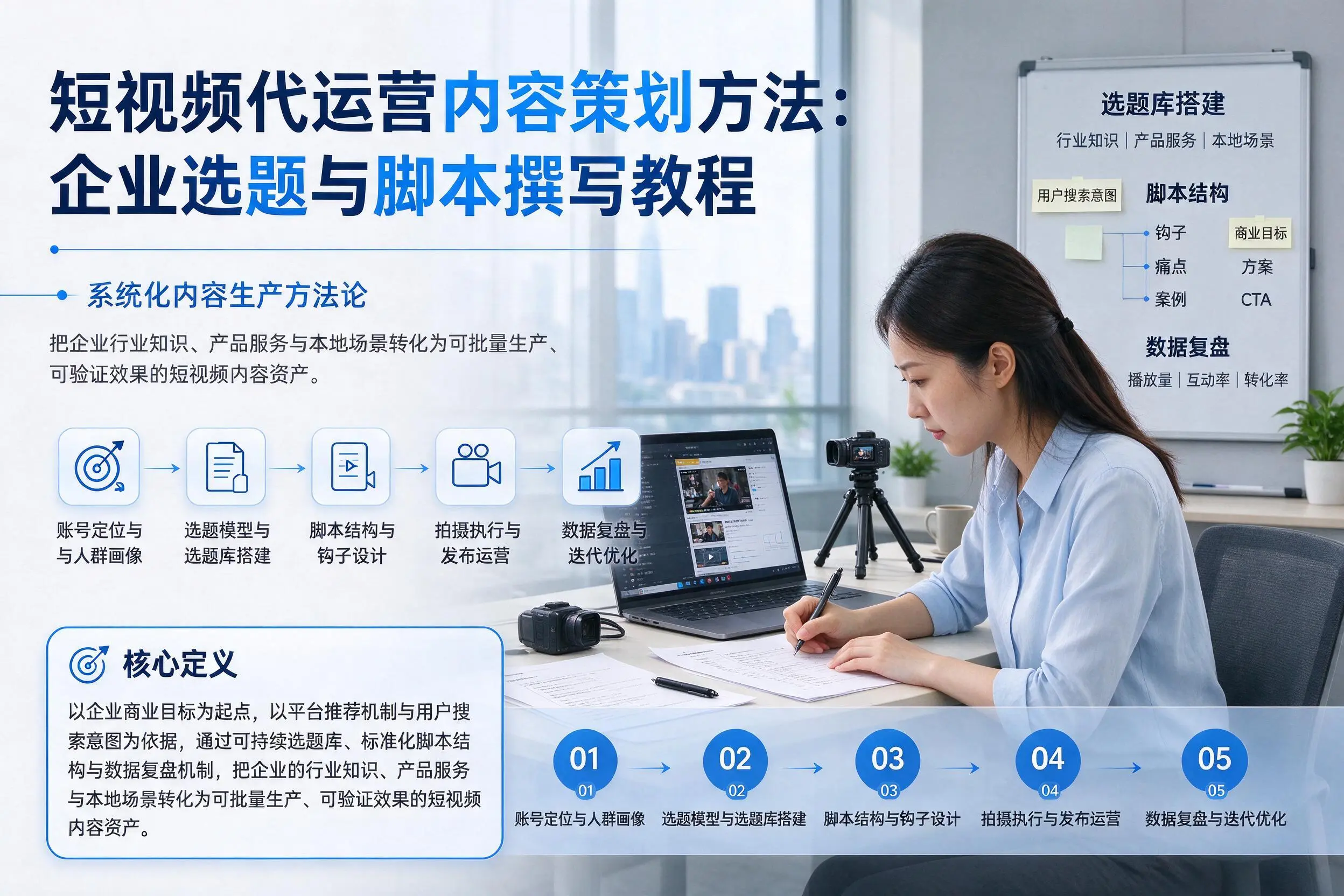 短视频代运营内容策划方法:濮阳企业选题与脚本撰写教程