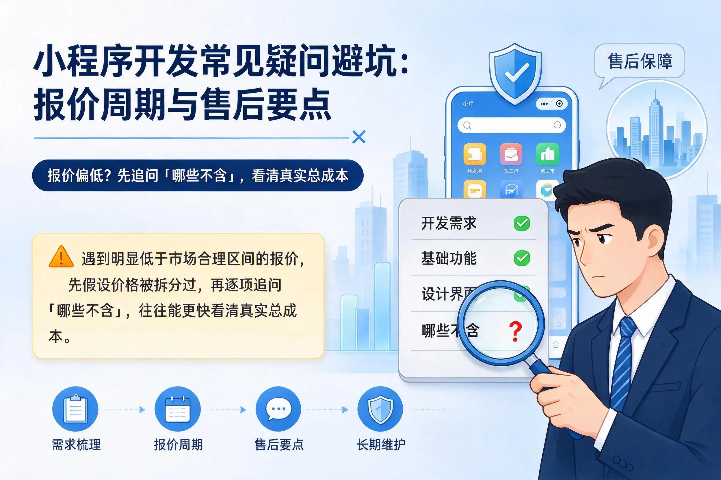 濮阳小程序开发常见疑问避坑:报价周期与售后要点