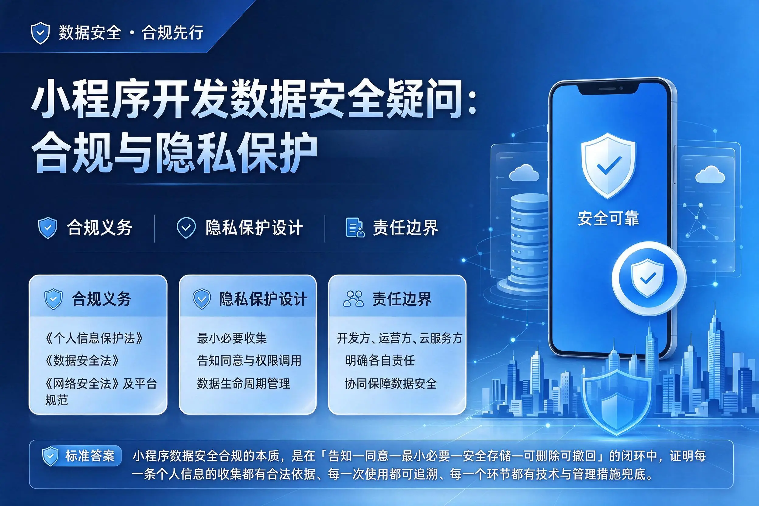 濮阳小程序开发数据安全疑问:合规与隐私保护