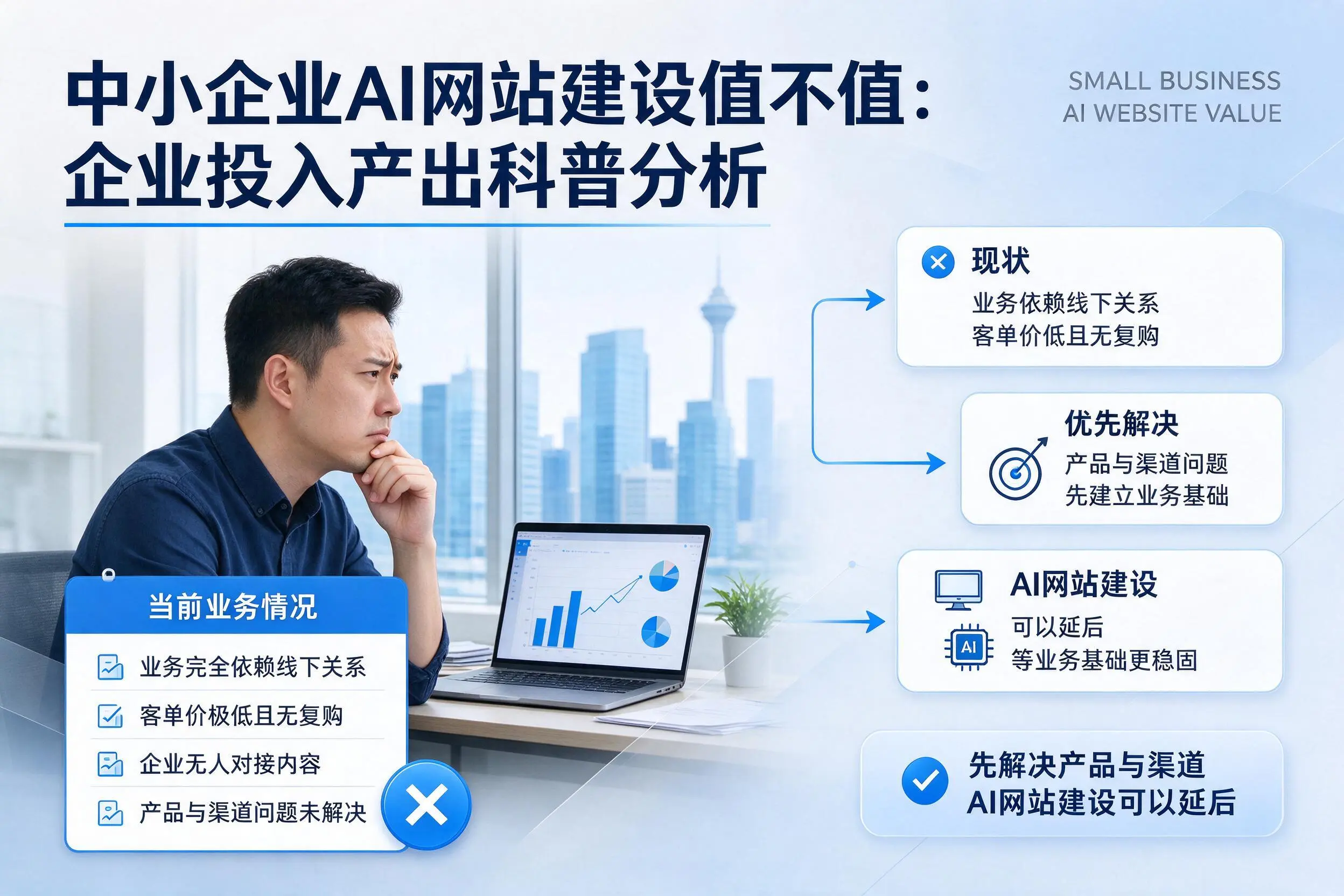中小企业AI网站建设值不值：濮阳企业投入产出科普分析