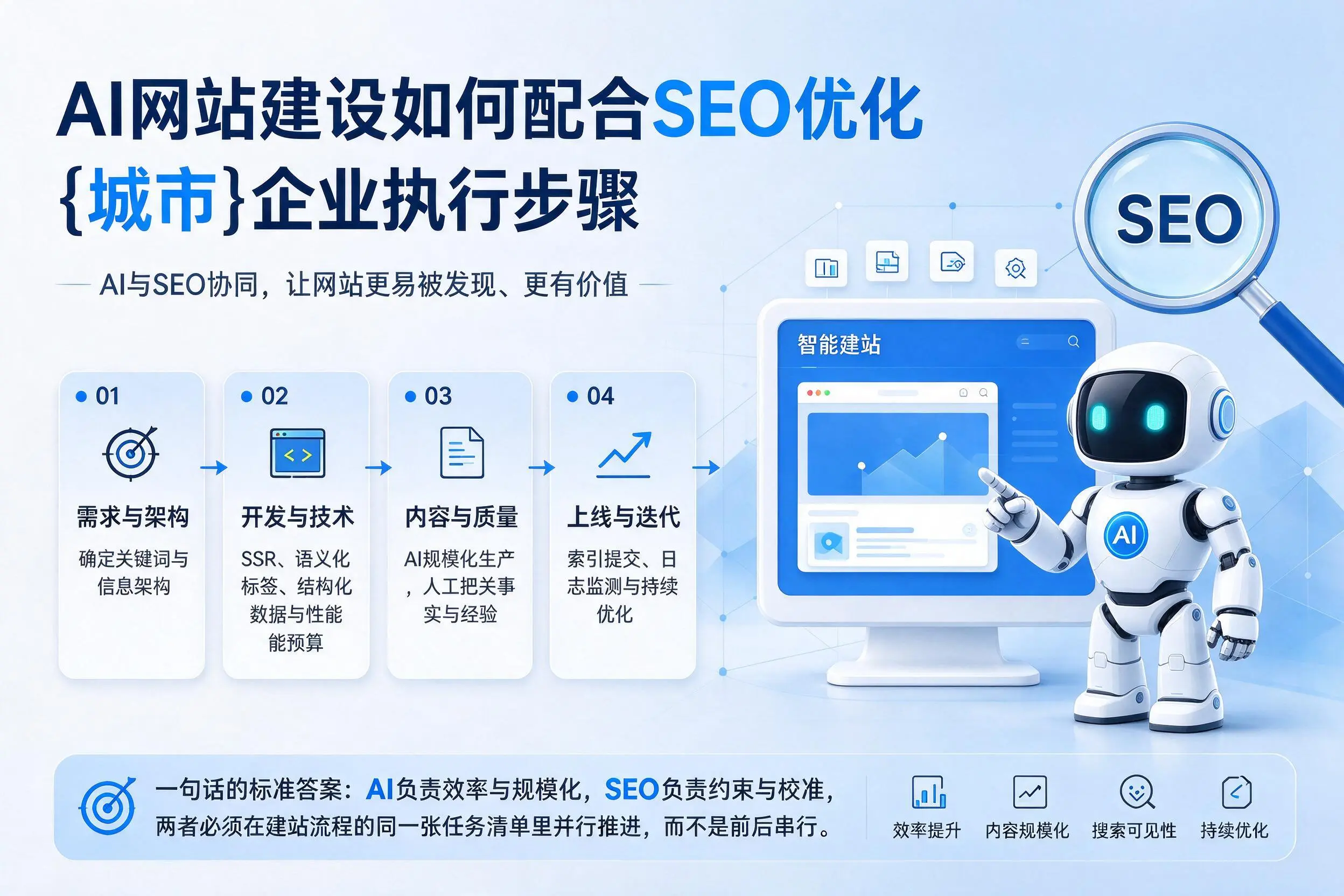 AI网站建设如何配合SEO优化,濮阳企业执行步骤