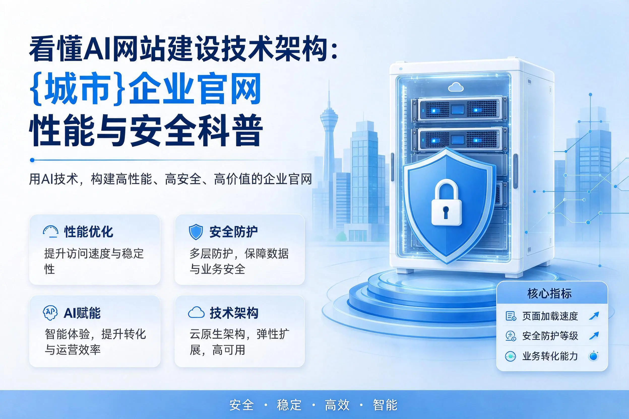 看懂AI网站建设技术架构:濮阳企业官网性能与安全科普