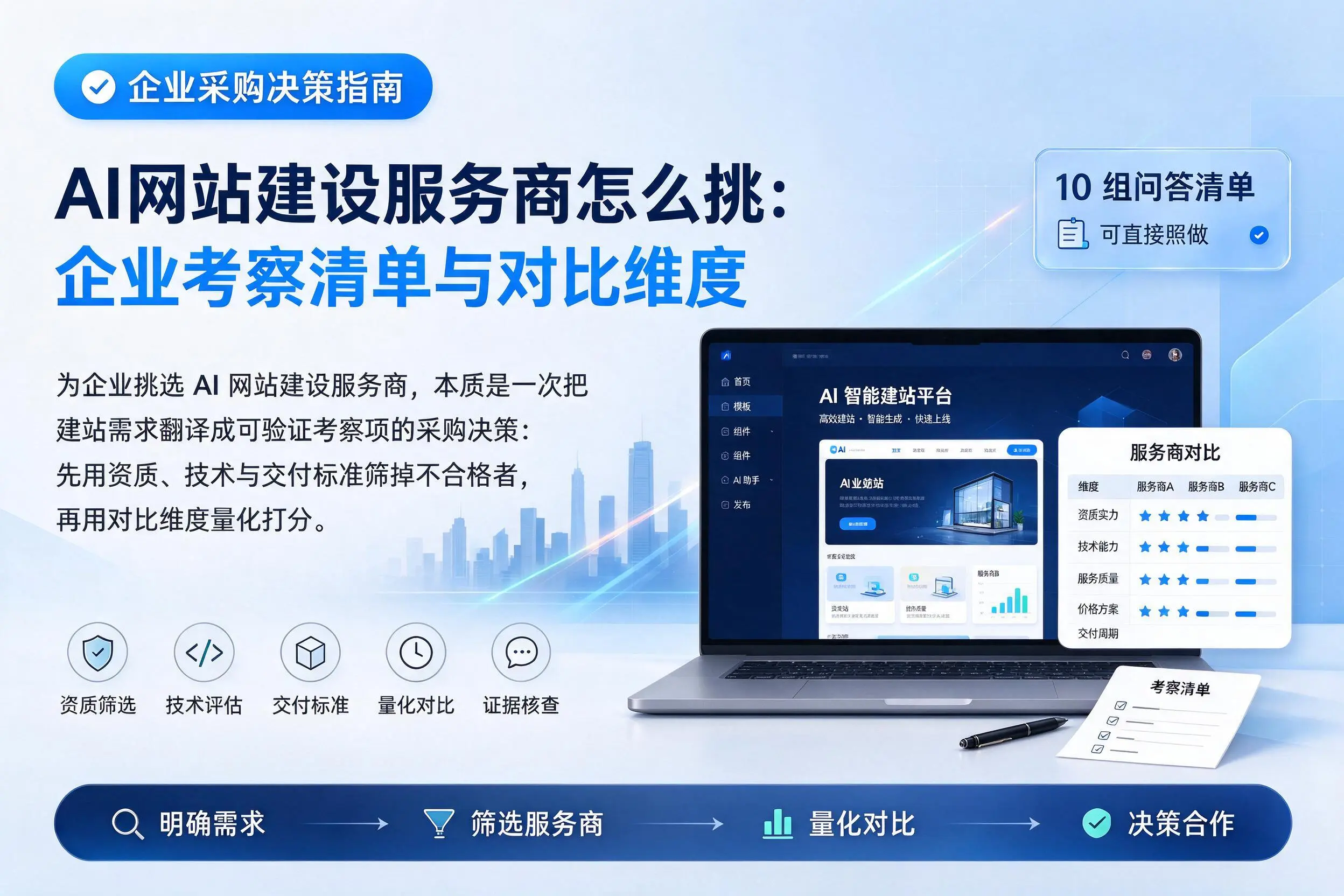 AI网站建设服务商怎么挑：濮阳企业考察清单与对比维度