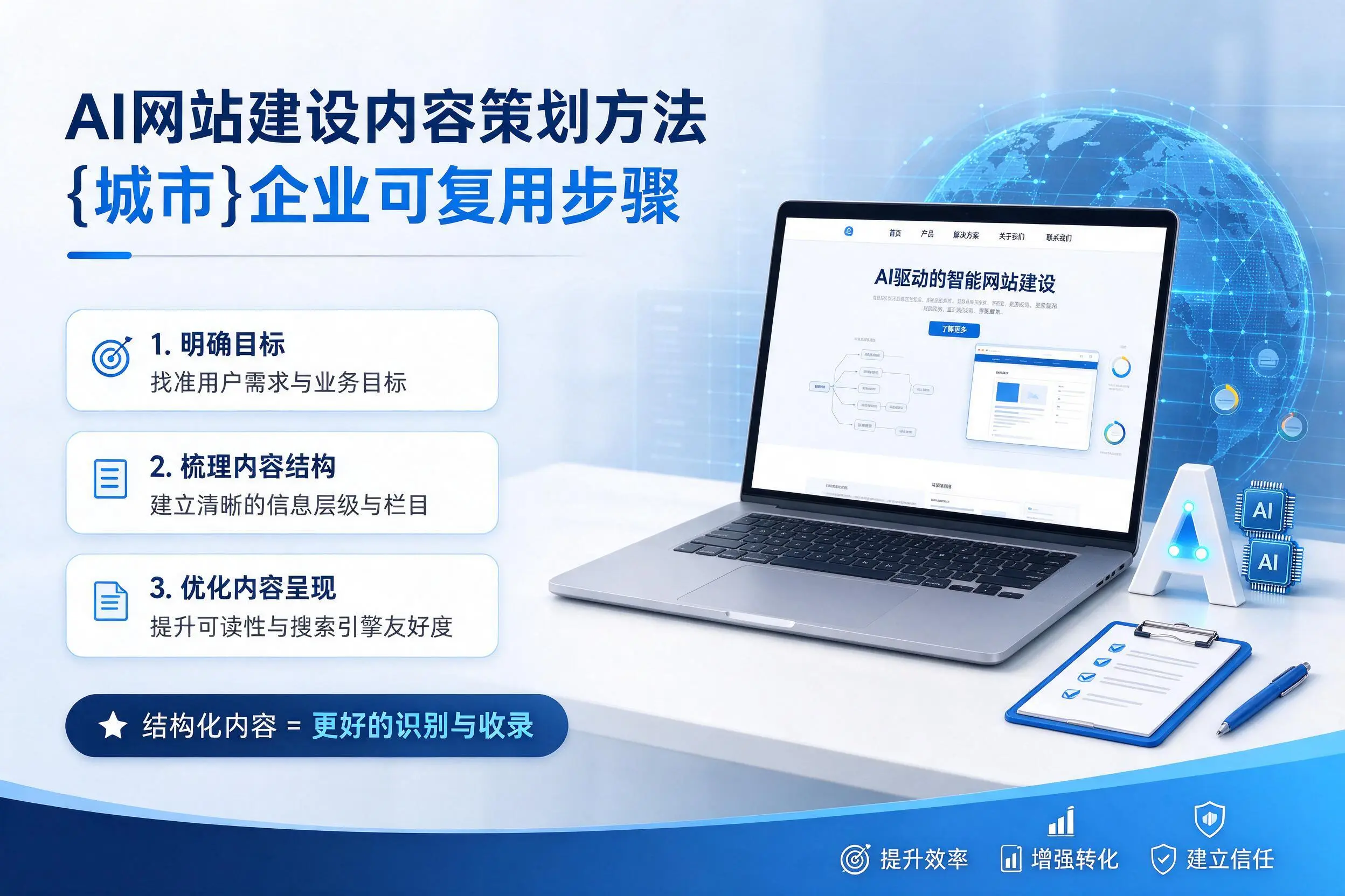 AI网站建设内容策划方法,濮阳企业可复用步骤
