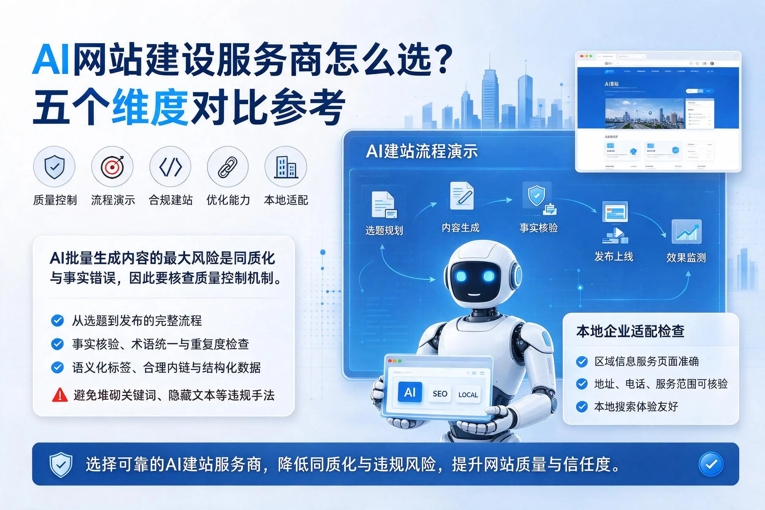 濮阳AI网站建设服务商怎么选?五个维度对比参考