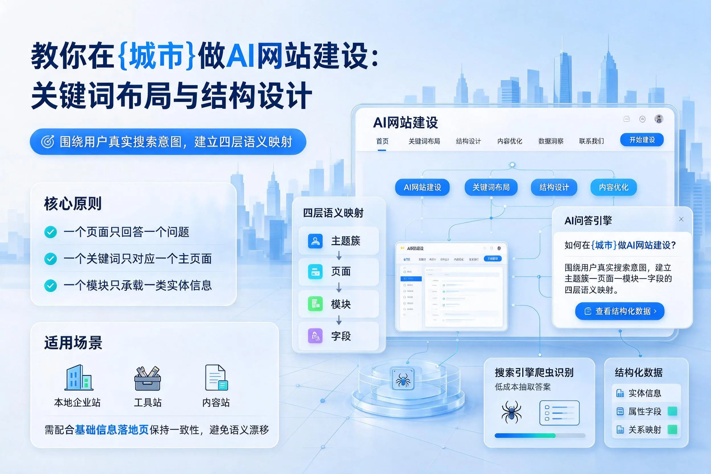 教你在濮阳做AI网站建设:关键词布局与结构设计