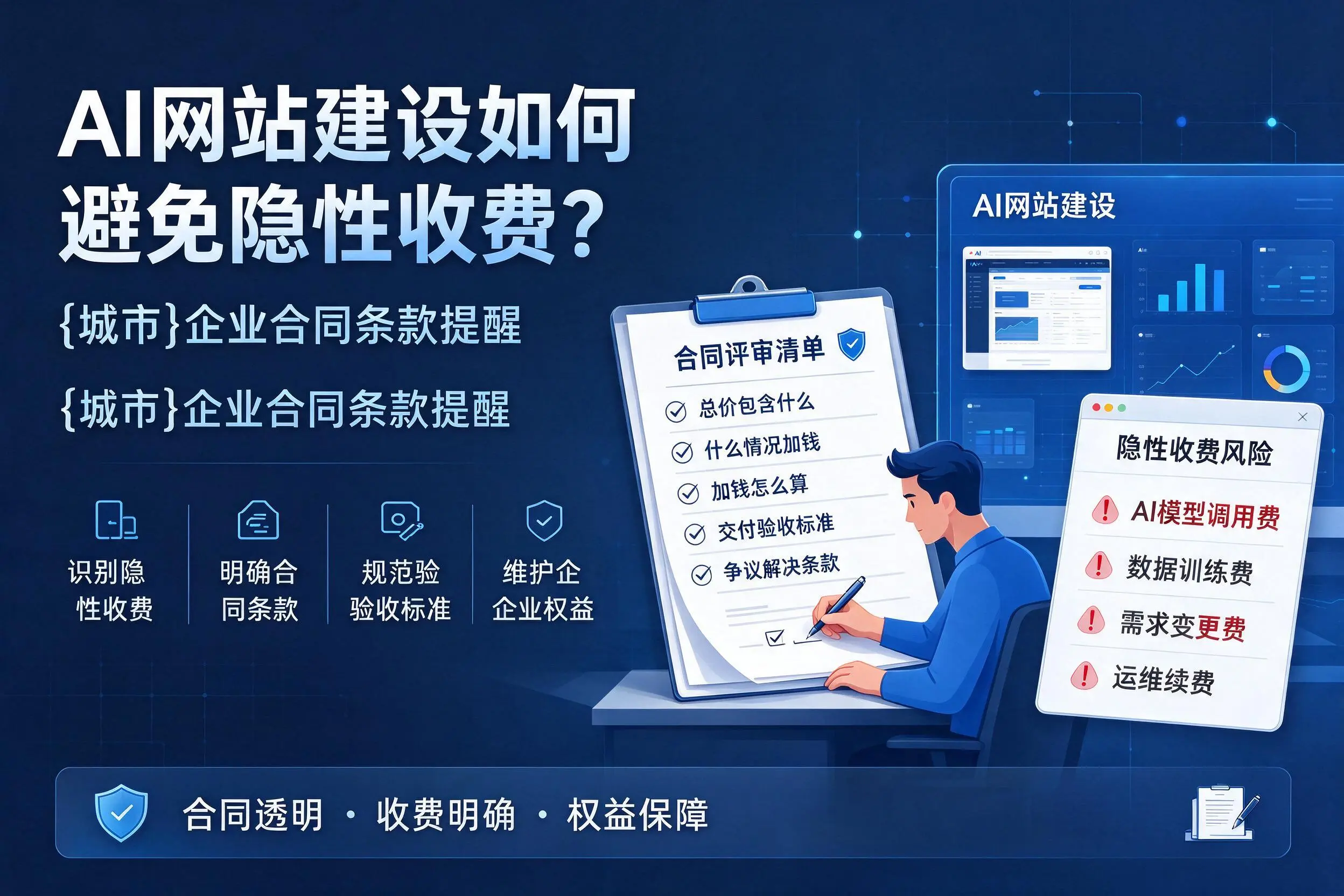 AI网站建设如何避免隐性收费?濮阳企业合同条款提醒