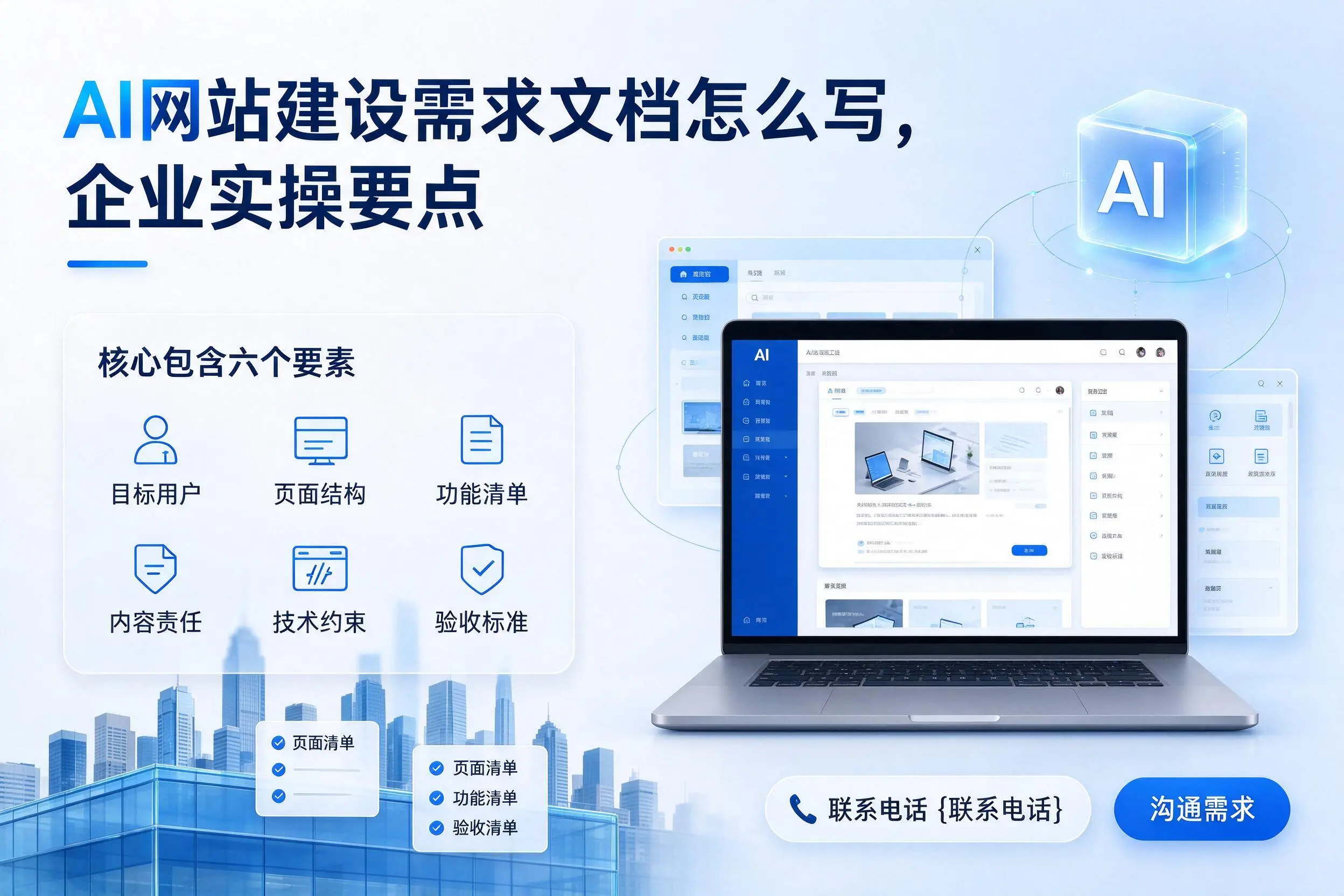AI网站建设需求文档怎么写,濮阳企业实操要点